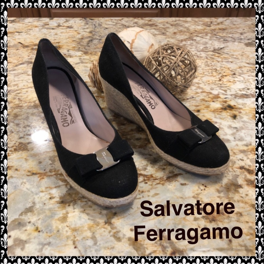 Salvatore Ferragamo “Like New” Espadrille Wedge
